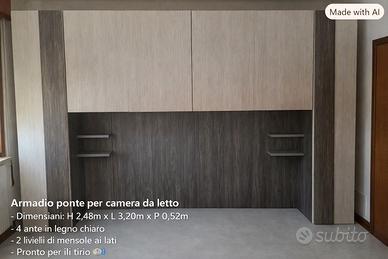 🪑 Armadio ponte per camera da letto.