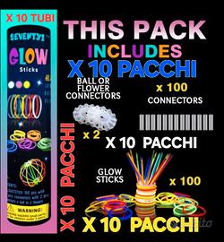 BRACCIALETTI LUMINOSI FLUORESCENTI 