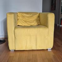 Poltrona design + pouf abbinato