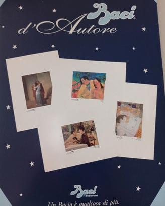 4 stampe assortite Baci d'autore vintage