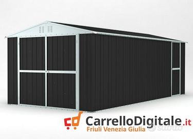 Box garage auto in Acciaio 327x611cm 19mq nero