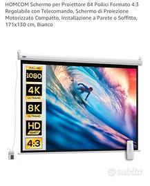 SCHERMO PER PROIETTORE MOTORIZZATO 84”