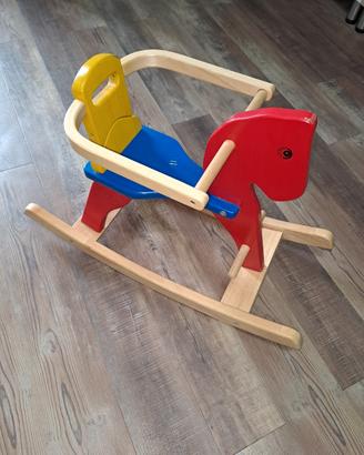 cavallo a dondolo in legno 
