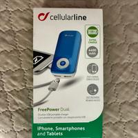 Power Bank Cellularline Doppia porta Usb 4400mAh