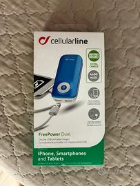 Power Bank Cellularline Doppia porta Usb 4400mAh