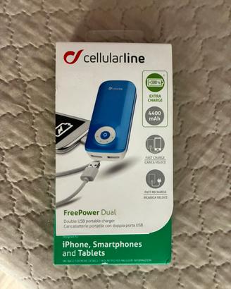 Power Bank Cellularline Doppia porta Usb 4400mAh