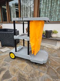 carrello  per pulizie  domestiche con sacco 
