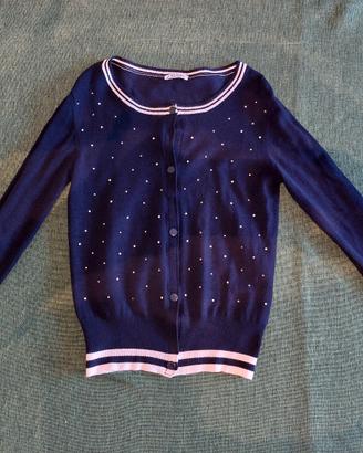 CARDIGAN BLU CON BRILLANTINI 140CM BAMBINA MAYORAL