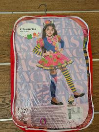 Vestito carnevale Clownetta per bimba come nuovo