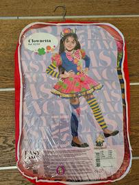 Vestito carnevale Clownetta per bimba come nuovo