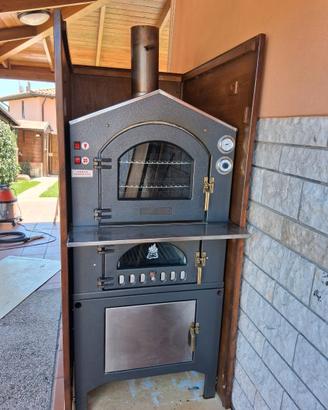Forno a legna ventilato da esterno o incassato