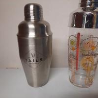 2 Shaker in vetro graduato con ricette + acciaio