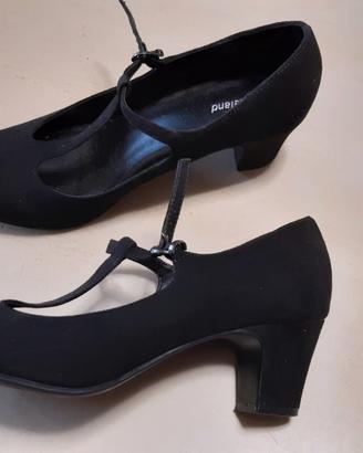 Scarpe donna n.39 in pelle scamosciato colore nero