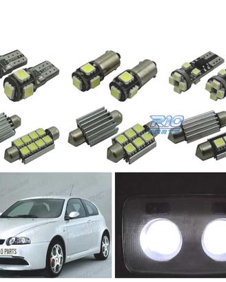KIT 9 LAMPADE LED INTERNE ALFA ROMEO 147 00-10