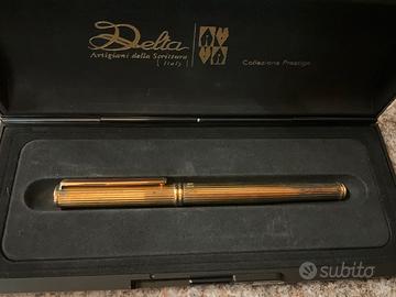 Penna delta argento massiccio e oro