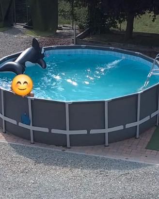 Struttura piscina Intex con pompa e telo