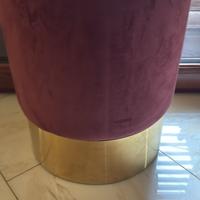 Pouf bordeaux e oro