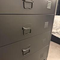 Cassettiera Metallo Stile Industriale Nero