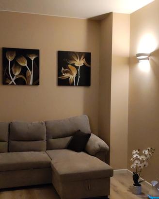 Quadri moderni con fiori dipinti a mano 