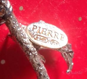 Artistico fiore in argento 925 firmato Pierre Gioi