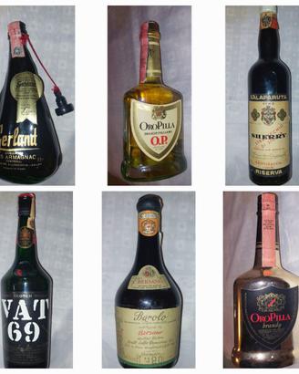 Distillati e vini da collezione ancora sigillati