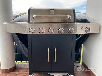 Barbecue inox a gas 6 fuochi + accessori