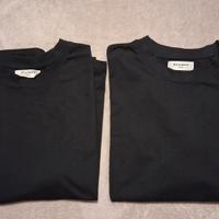 Set 2 T-shirt Alcott Nere, 100% Cotone, Taglia L