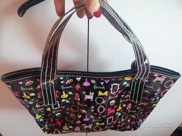 Borsa Harrods a mano con Manici tessuto dentro 
