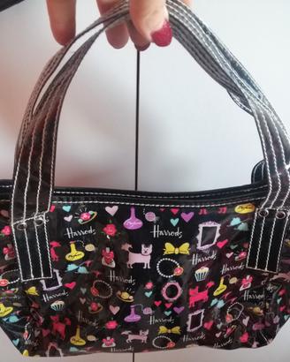 Borsa Harrods a mano con Manici tessuto dentro 