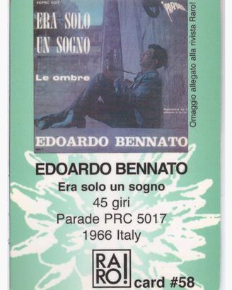 Card n. 58 allegata Rivista Raro - Edoardo Bennato