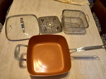 Pentola multiuso con cestello per friggere