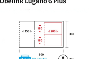 Tenda da campeggio Obelink Lugano 6 plus