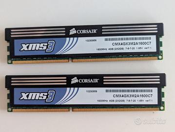Coppia RAM Corsair XMS3 4GB
(2X2GB) 1600MHZ
