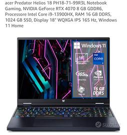 acer Predator Helios 18 - Marzo 2024