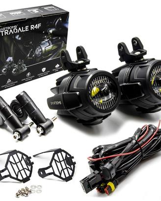 2 FARETTI MOTO 40W LED OMOLOGATI+STAFFE+CABLAGGIO
