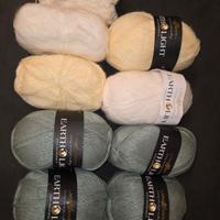 Gomitoli Earth Life + Earth Light bianco e verde