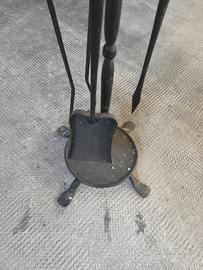 Porta utensili per camino in ferro  