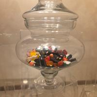 porta caramelle in vetro con coperchio