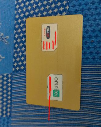 Lotto 2 Sim Omnitel e TIM - Supporto GSM Hong Kong