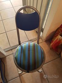 Sgabello pieghevole metallo