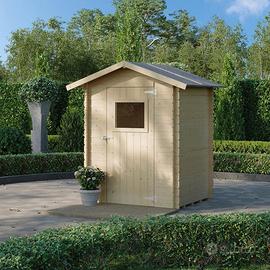 Casetta in legno Fausta 146x130 cm porta singola