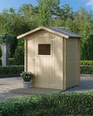 Casetta in legno Fausta 146x130 cm porta singola