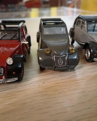 Lotto 3 citroen 2cv, no mebetoys politoys 