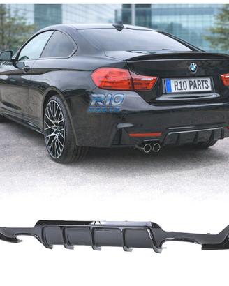 DIFFUSORE BMW F32 F33 F36 LOOK M PERFORMANCE NERO 