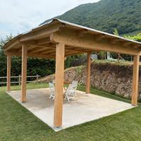 Tettoia in legno lamellare