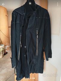 Giaccone nero Paciotti. Lana, poliammide e nylon .