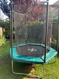 Trampolino elastico Rotondo 240 con rete di protez