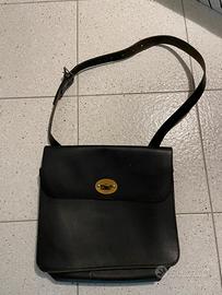 Borsa a tracolla vintage in pelle nera