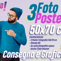 3 Poster Fotografici 50x70 cm.