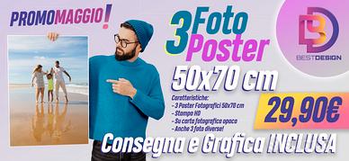 3 Poster Fotografici 50x70 cm.